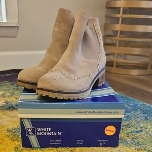 White Mountain Stone Ankle Boots